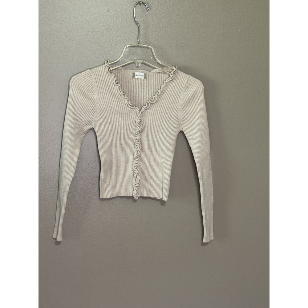 Altar'd State Ribbed Stretchy Long Sleeve Sweater Size Small